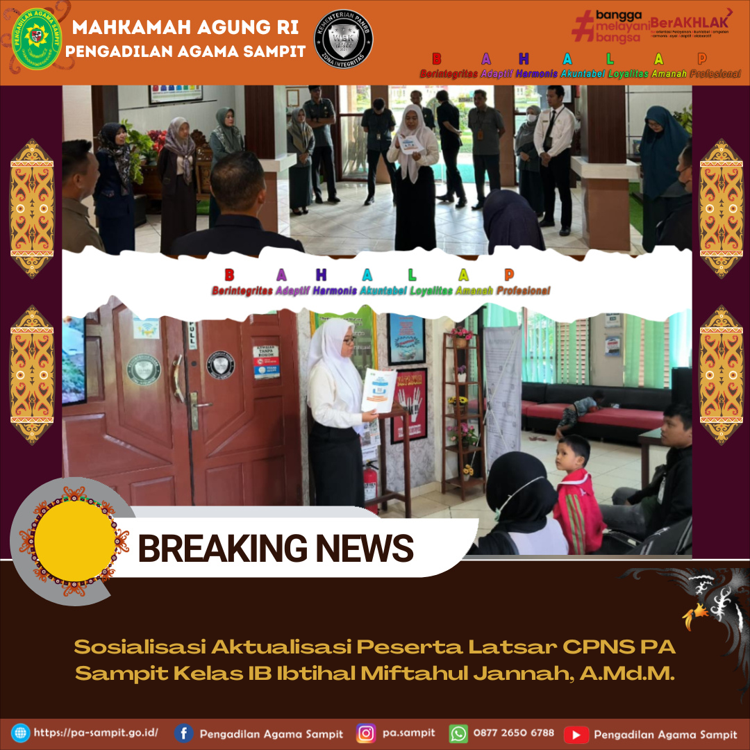 917. Sosialisasi Aktualisasi Peserta Latsar CPNS PA Sampit Kelas IB Ibtihal Miftahul Jannah, A.Md.M.