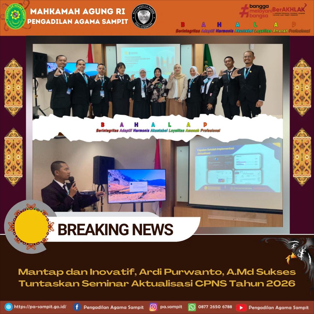 1012. Mantap dan Inovatif, Ardi Purwanto, A.Md Sukses Tuntaskan Seminar Aktualisasi Latsar CPNS MA RI Tahun 2026