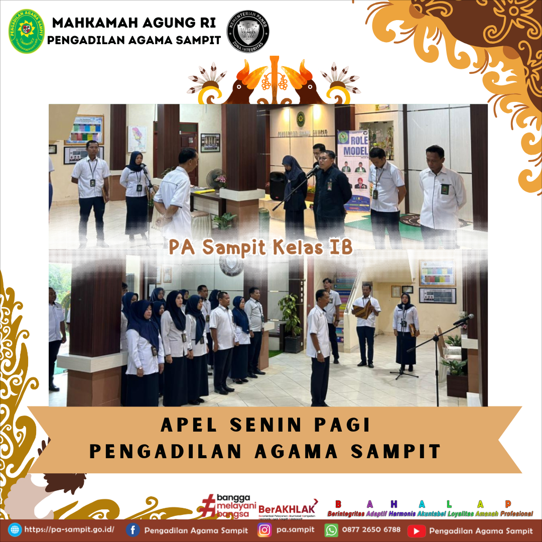 1176. Apel Senin Pagi Pengadilan Agama Sampit Kelas IB, 8 Juni 2026